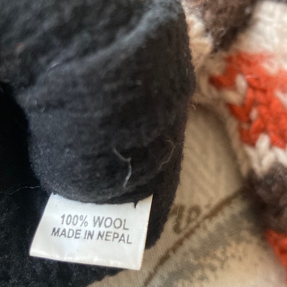 Wool Gloves Mittens Fleece Lining Convertible Handmade in Nepal - Picture 9 of 9